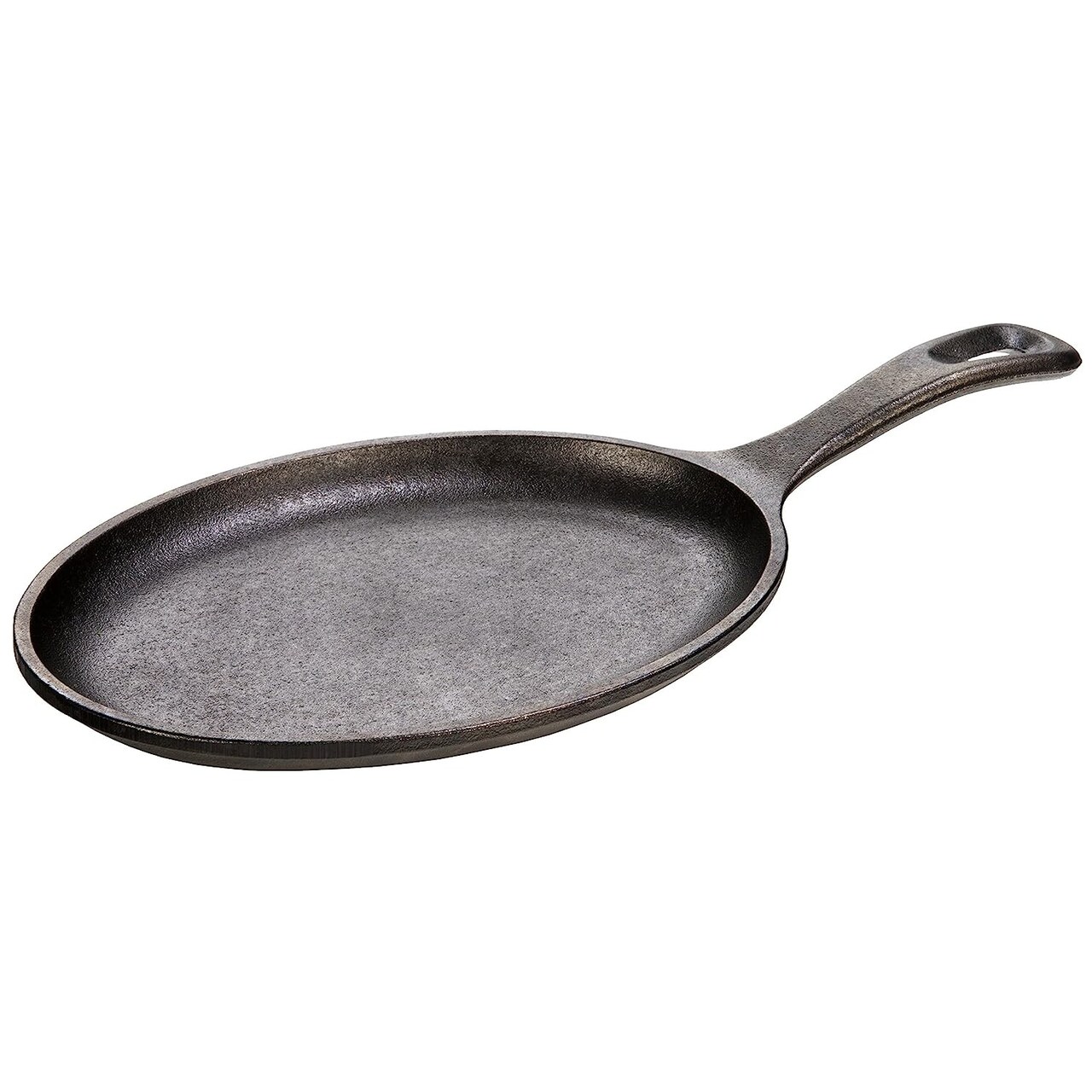 Lodge Logic LOS3 Cast Iron Oval Serving Griddle with Handle 10 x 7.5 in